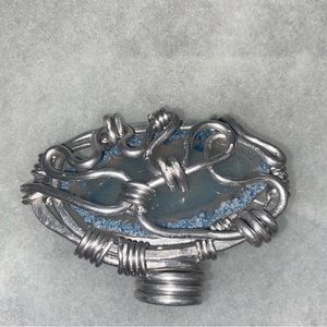 Large Handmade Silver Stone Ring